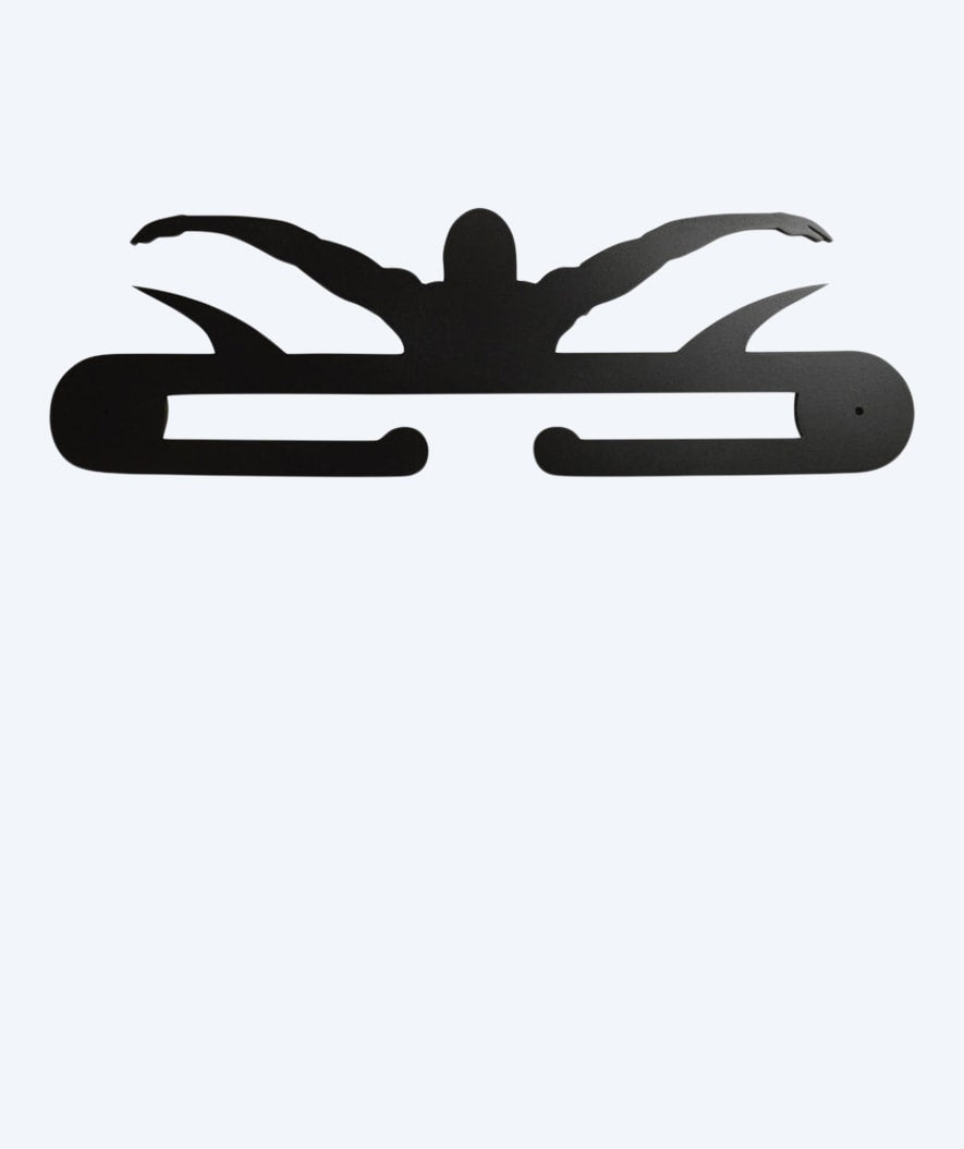 Watery Medaillenhalter für Schwimmer (Schmetterling) - Schwarz