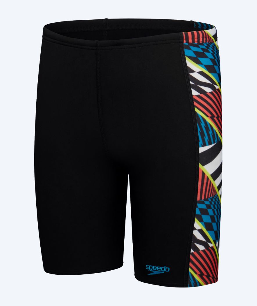 Speedo lange Badehose für Jungen - Digital Panel - Schwarz/rot
