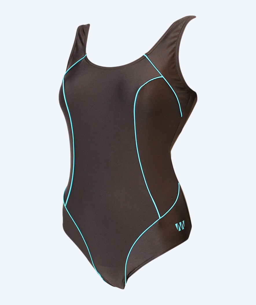 Mirou Badeanzug in große Größen für Damen - Classic 241s - Schwarz/Hellblau