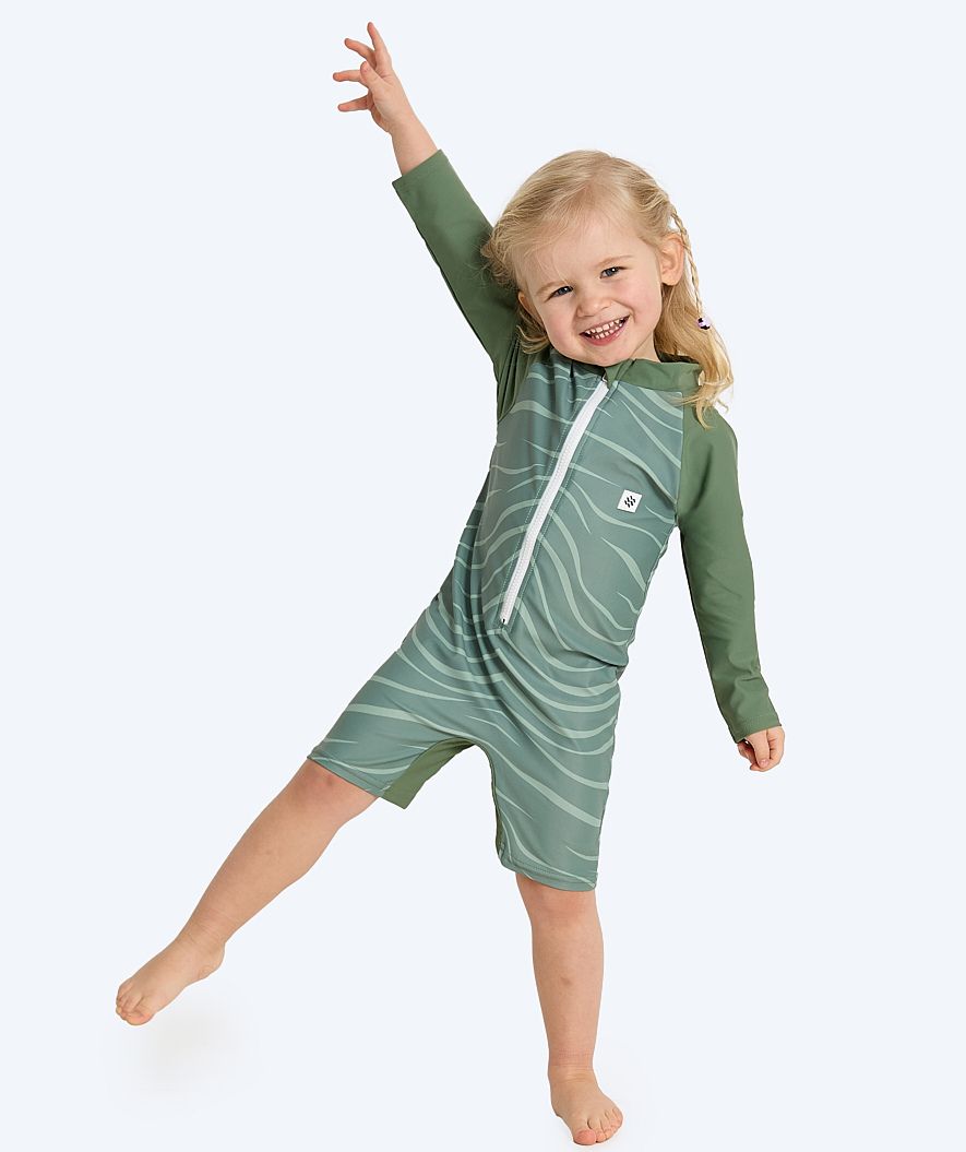 Watery UV-Anzug für Kinder - Fjord Langarm Rashguard - Grün
