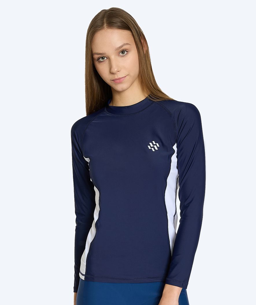 Watery UV Shirt für Damn - Talcott Langarm Rashguard - Donkerblau/weiß