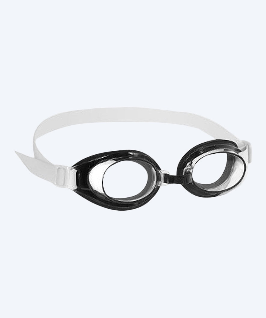 Malmsten Schwimmbrille fürs Training - Schwarz/Klare Sichtscheiben