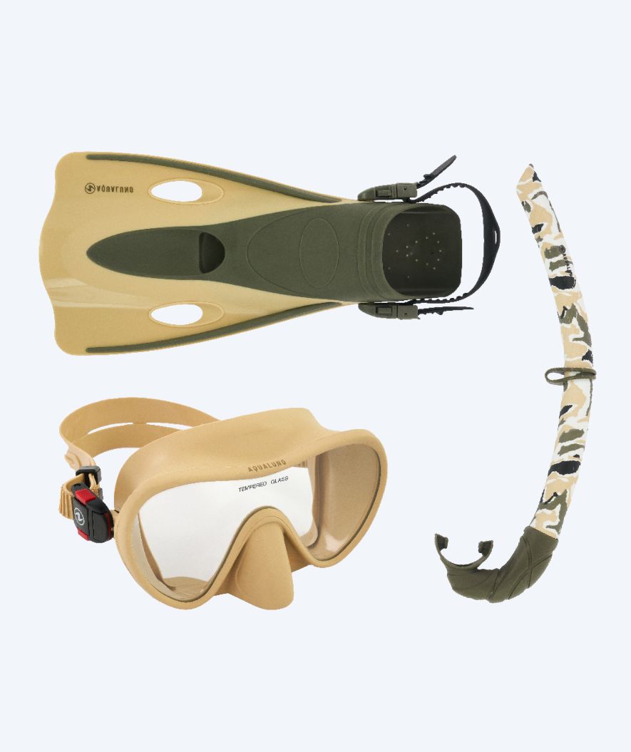 Aqualung Schnorchelset für Erwachsene - Nabul - Sand/grün