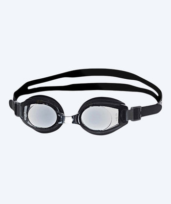 Primotec weitsichtige Schwimmbrille mit Stärke für Erwachsene - (-1.0) bis (+8.0) - Schwarz (Smoke Scheiben)