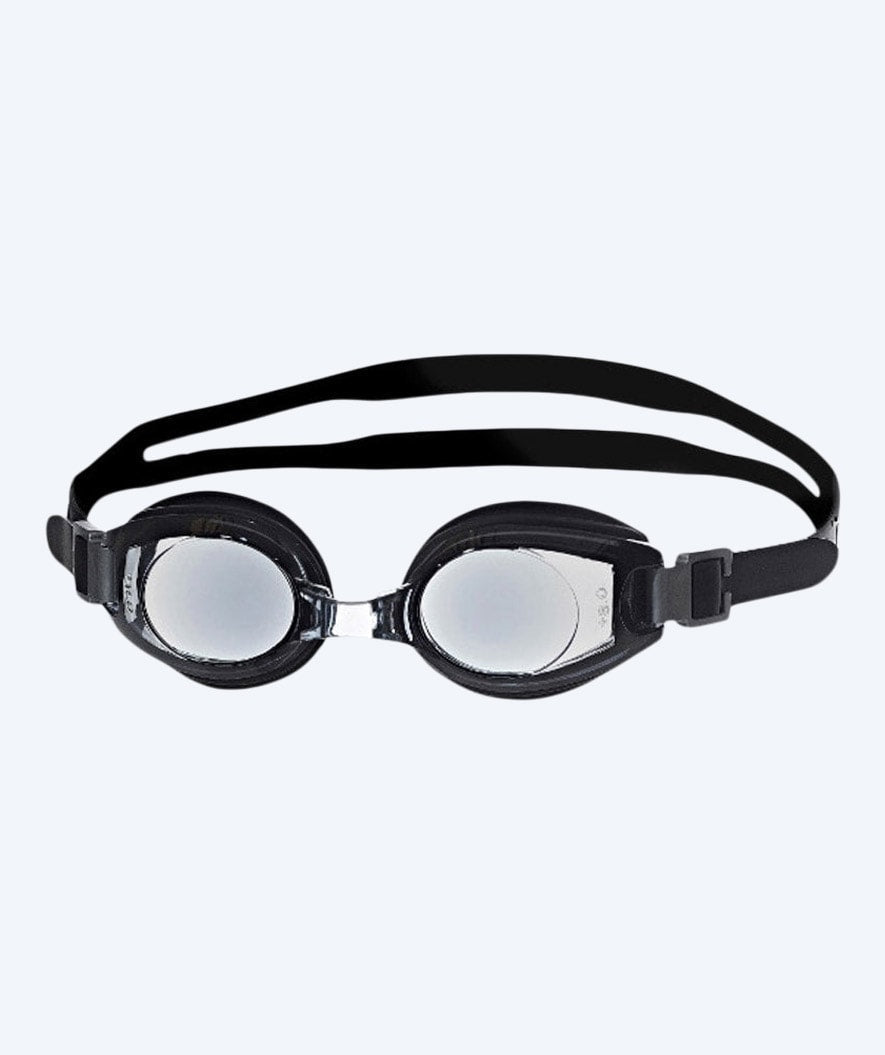 Primotec kurzsichtige Schwimmbrille für Kinder (3-12) - (-1.5) bis (-6.0) - Schwarz (Smoke Scheiben)
