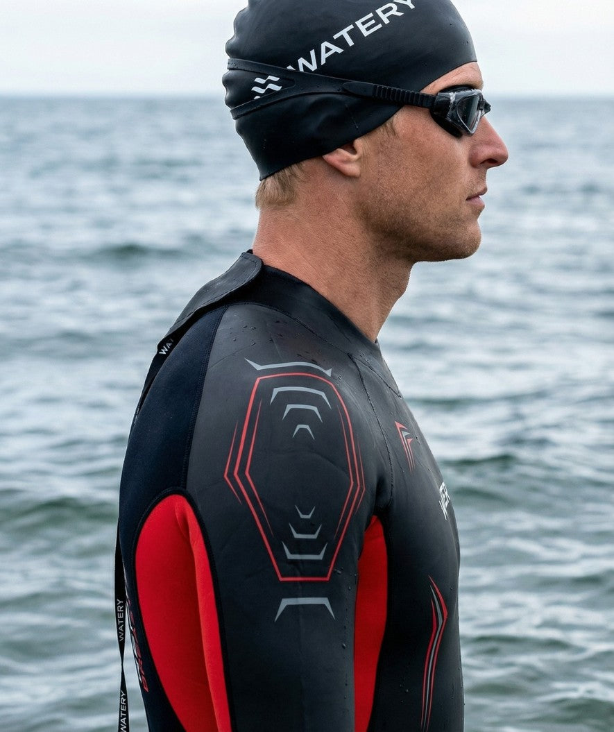 Watery Neoprenanzug für Herren - Reptile Breast - Orange