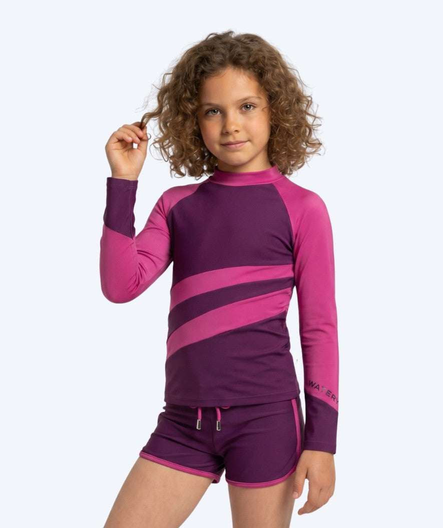 Watery UV Shirt für Kinder - Manami Langarm Rashguard - Lila