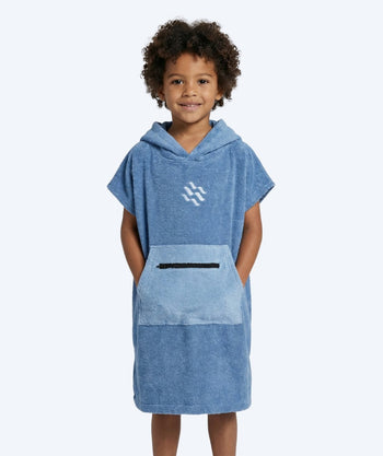 Watery Badeponcho für Kinder (1-6) - Baumwolle - Atlantic Blue