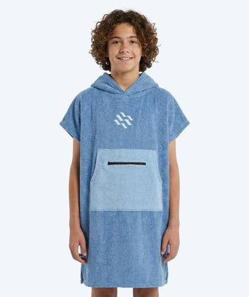 Watery Badeponcho für Junior (6-15) - Baumwolle - Atlantic Blue