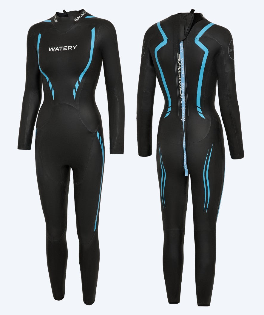Watery Neoprenanzug für Damen - Salmon Glide - Schwarz/Blau
