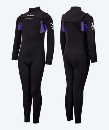 Watery Neoprenanzug für Kinder - Starboard (3-2mm) - Schwarz/Lila