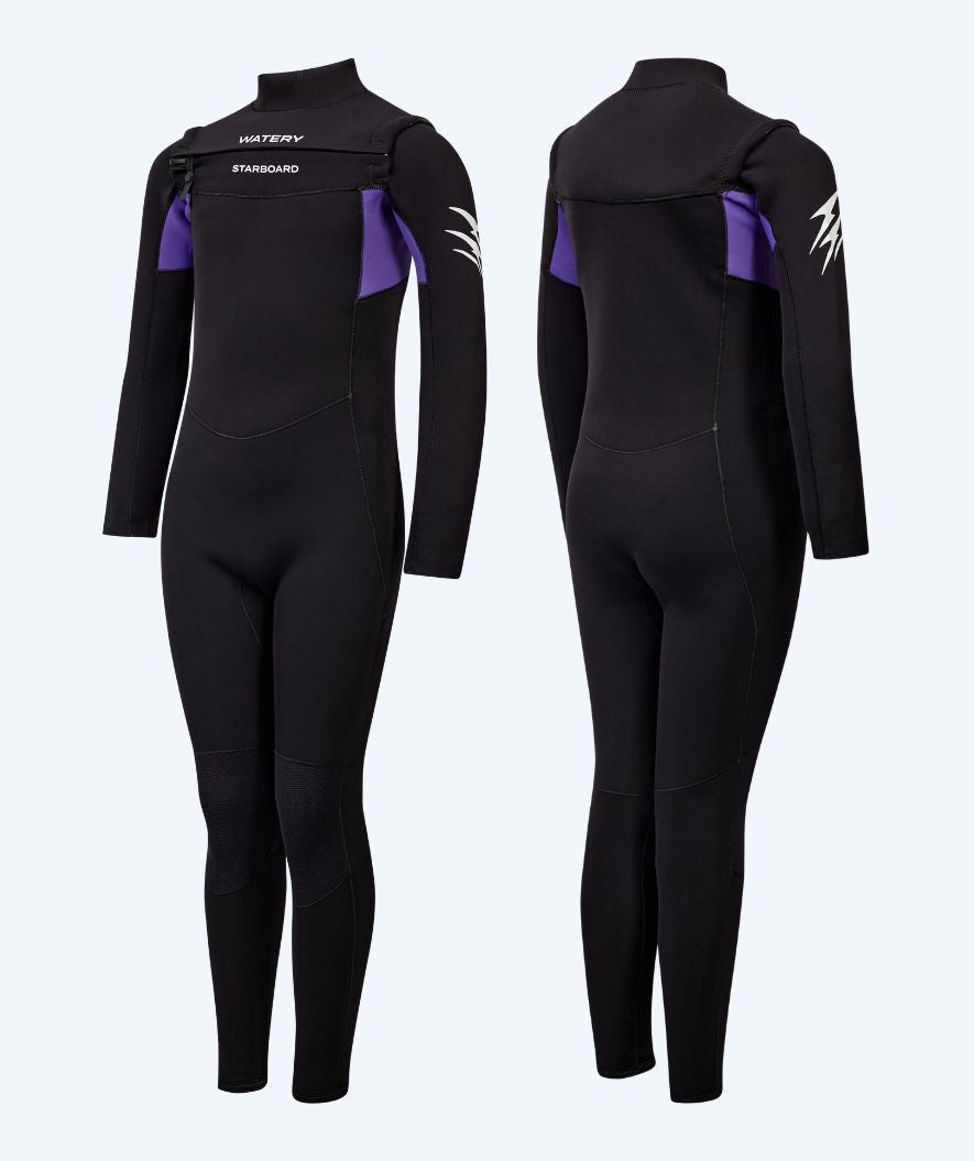 Watery Neoprenanzug für Kinder - Starboard (3-2mm) - Schwarz/Lila