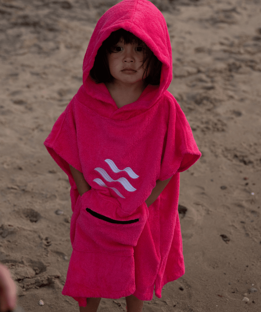 Watery Badeponcho für Kinder (1-6) - Baumwolle - Dunkelblau