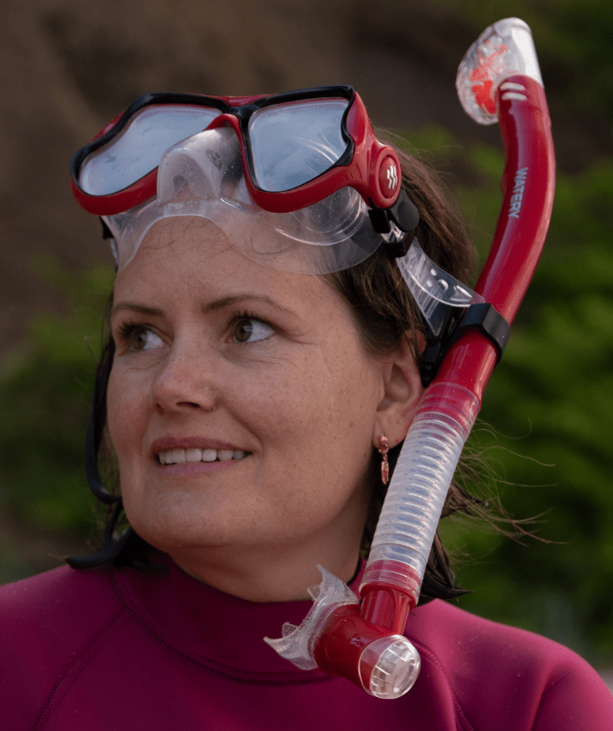 Watery Combo Schnorchelset für Erwachsene - Hudson Full-Dry - Blau