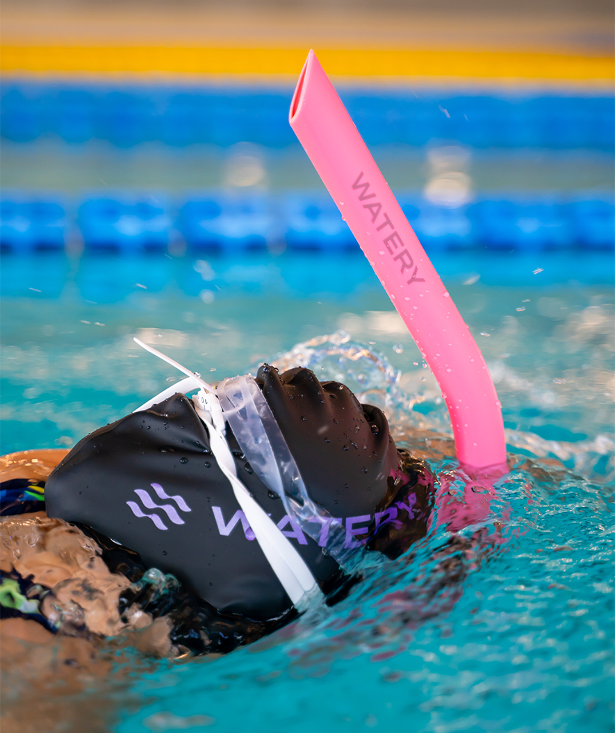 Watery Centerschnorchel für Junior (10-16) - Hydrolite - Schwarz