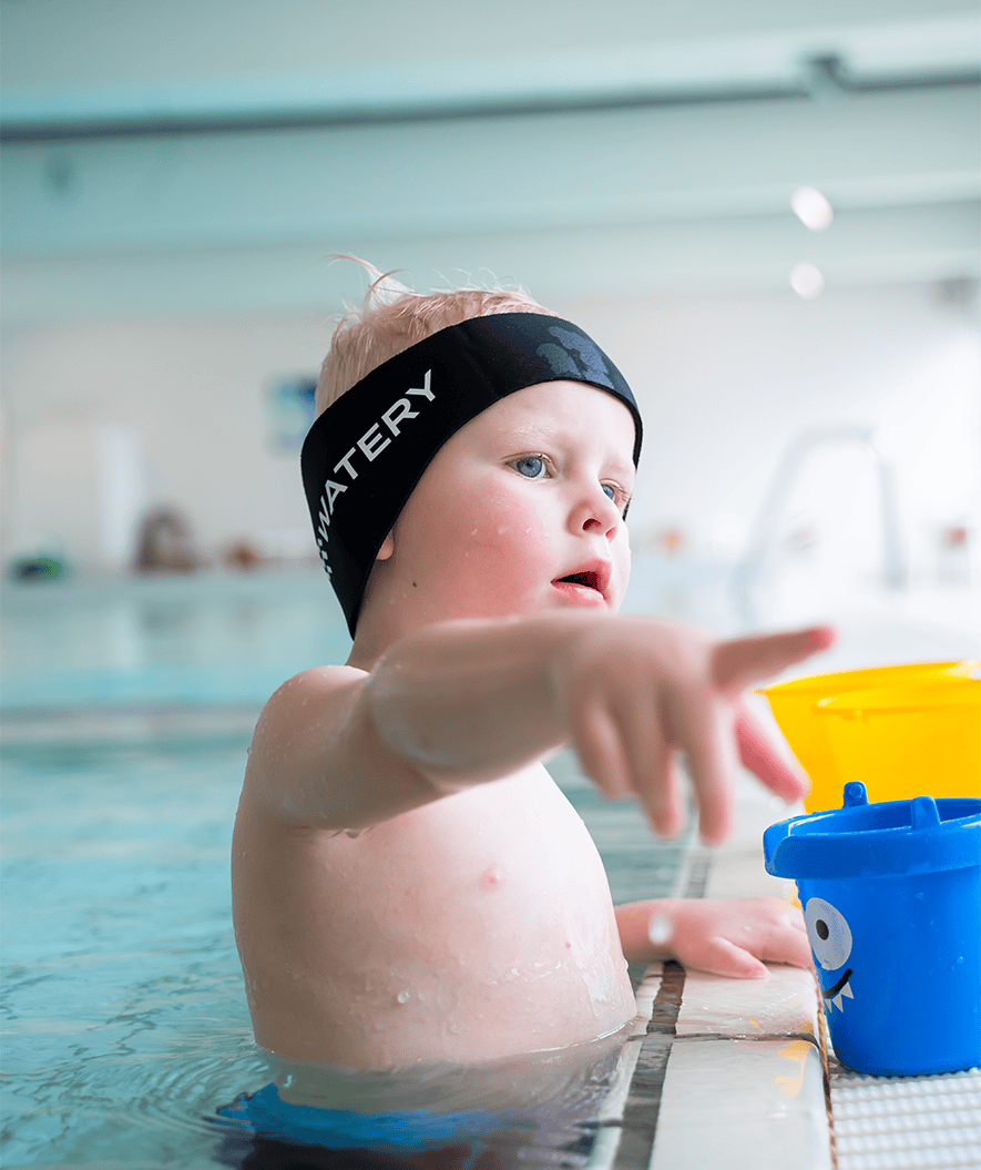 Watery Stirnband für Kinder - Raider - Schwarz