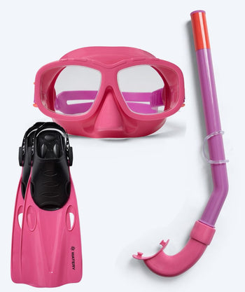 Watery Schnorchelset für Kinder (8-15) - Wyre/Masika - Lila/Hellrosa