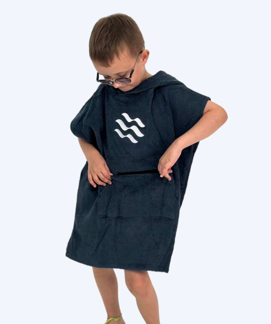 Watery badeponcho für Kinder - Baumwolle - Dunkelblau