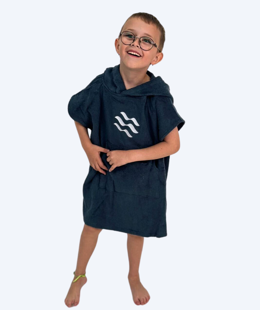 Watery badeponcho für Kinder - Baumwolle - Dunkelblau