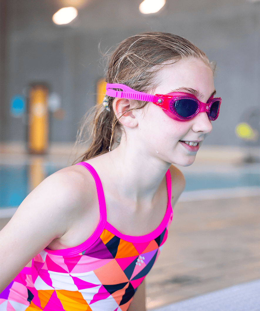 Watery Schwimmbrille für Kinder - Pacific - Blau (Smoke Scheiben)