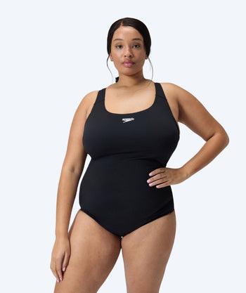 Speedo Badeanzug für Damen in Plus Size - Endurance Medalist - Schwarz