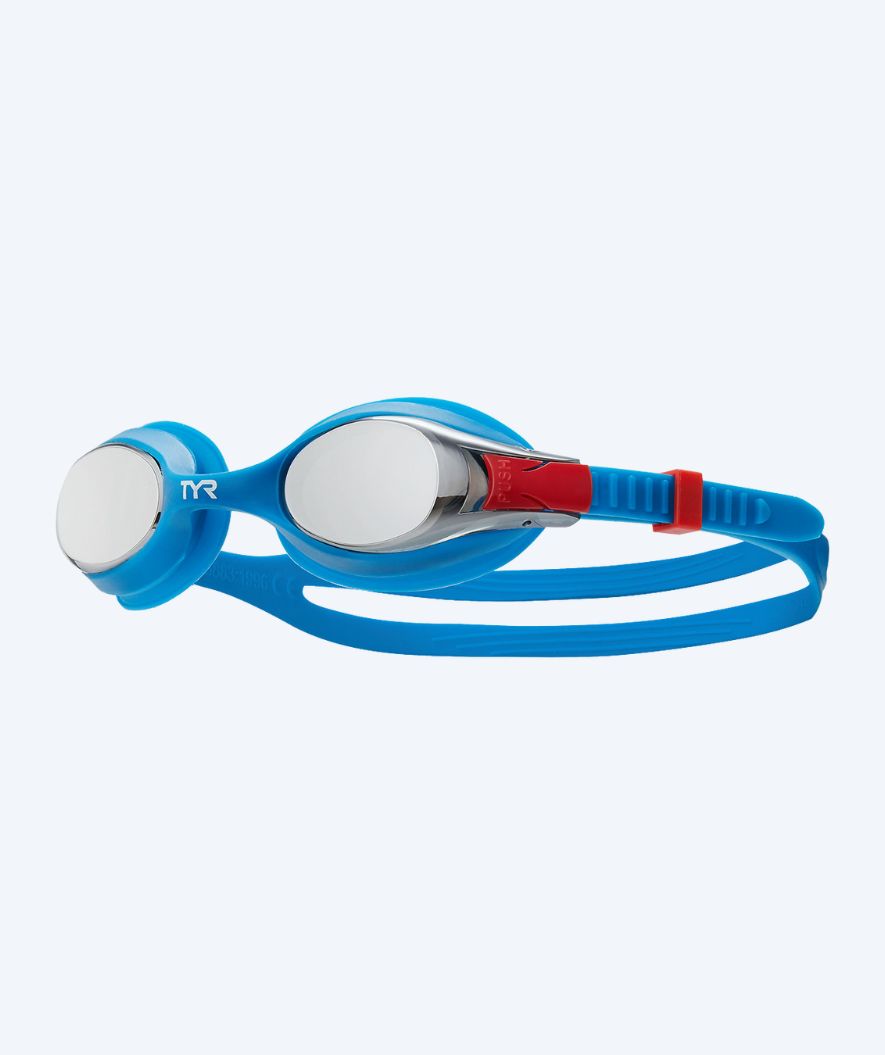 TYR Schwimmbrille für Kinder - Swimple Mirror - Blau/Rot