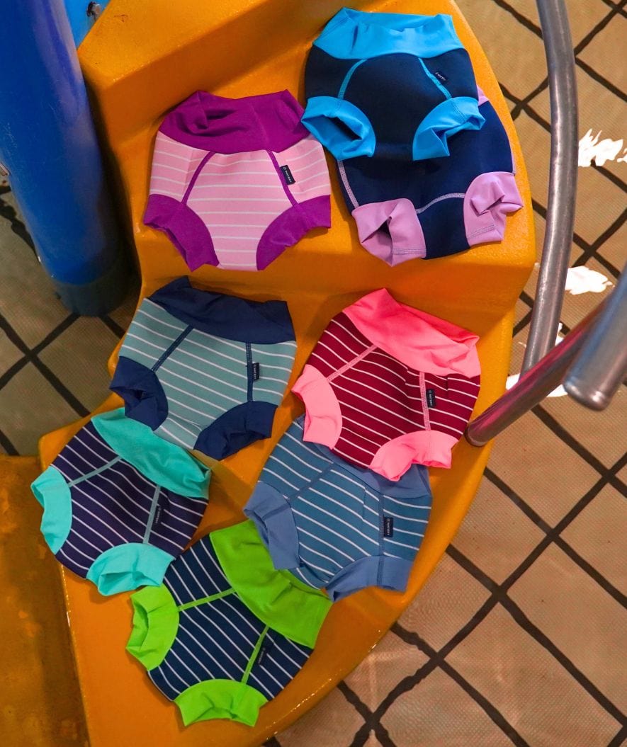 Watery Schwimmwindelhosen für Kinder - Neoprene Swim Nappy - Purple Stripes