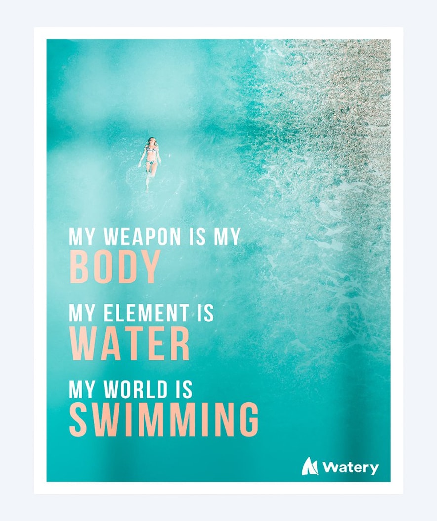 Watery Poster - My World is Swimming