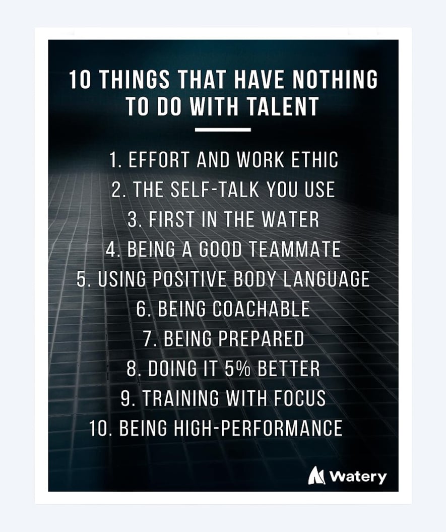 Watery Poster - 10 things that have nothing to do with talent - B2