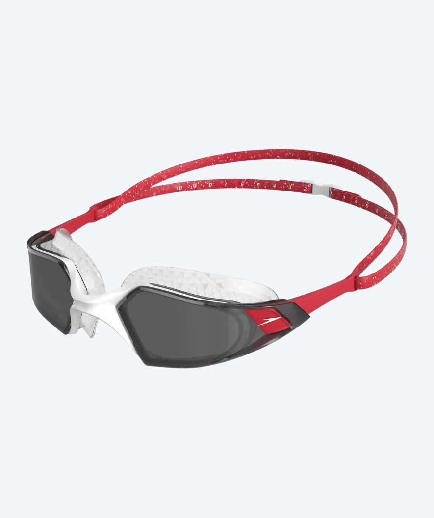 Speedo Freiwasser Schwimmbrille - AquaPulse Pro - Rot/Weiß