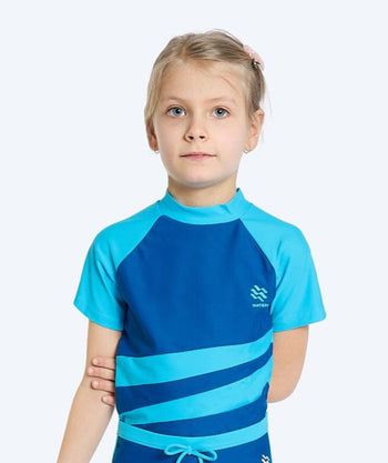 Watery UV Shirt für Kinder - Manami Kurzarm Rashguard - Atlantic Blue