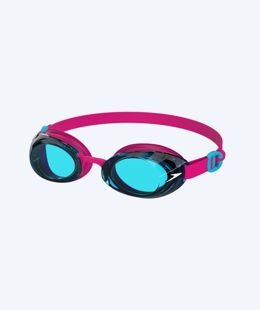 Speedo Schwimmbrille für Kinder (6-14) - Jet 2.0 - Hellrosa/Blau