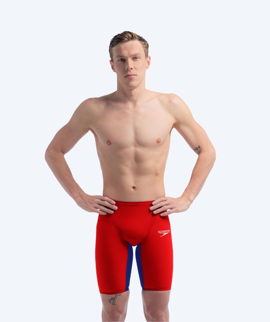 Speedo Wettkampf Badehose für Herren - LZR Pure Valor 2.0 - Rot/blau