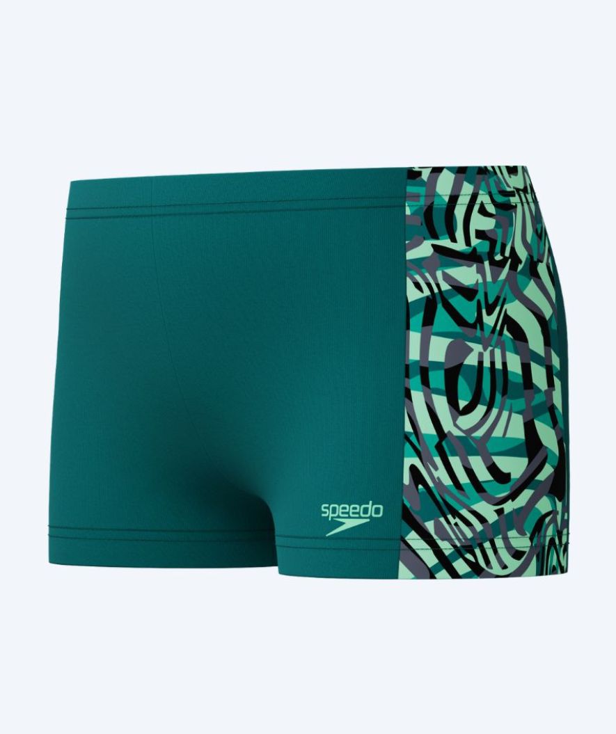 Speedo Badehosen mit Bein für Jungen - Digital Panel - Grün/Schwarz
