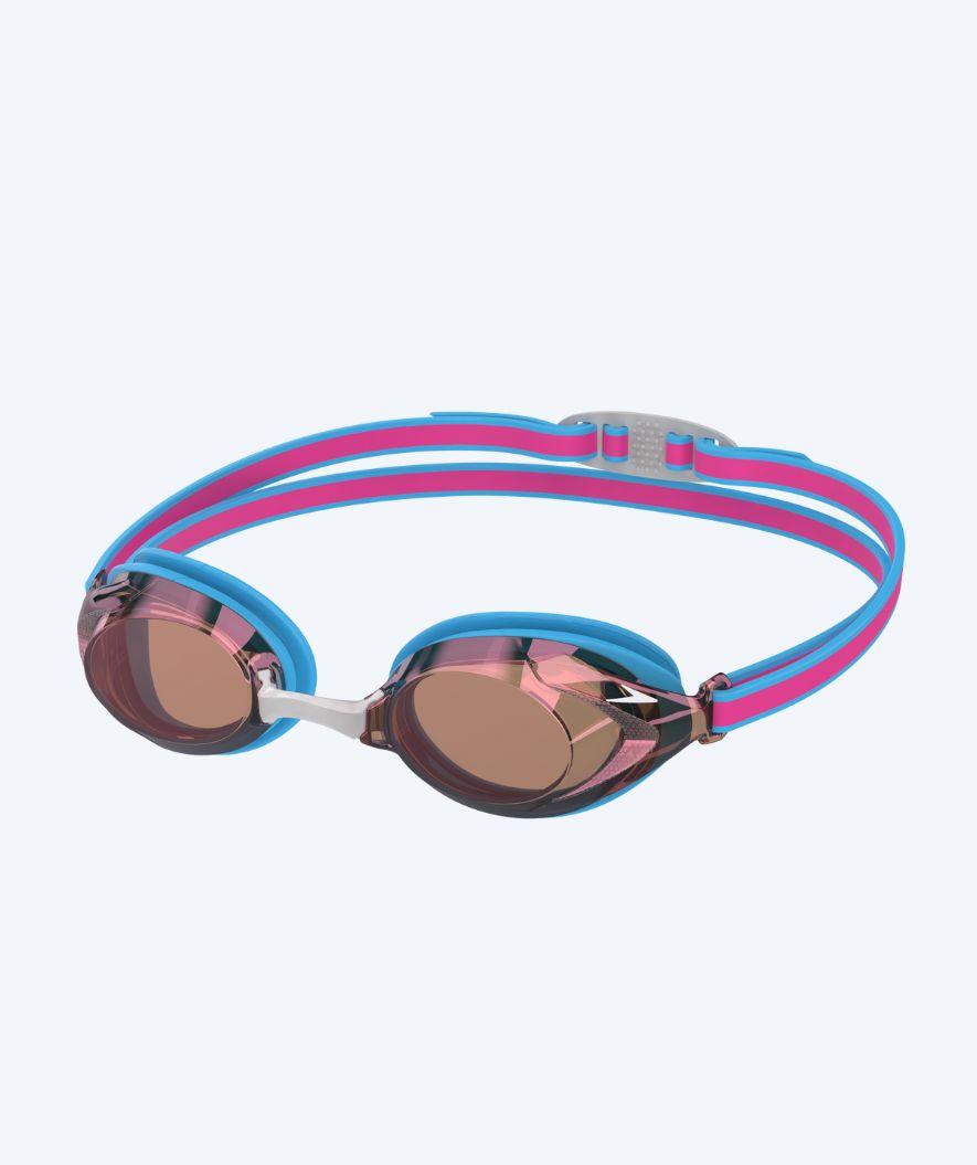 Speedo Wettkampf Schwimbrille für Kinder (6-14) - Vanquisher 3.0 Mirrored - Hellrosa/Bronze