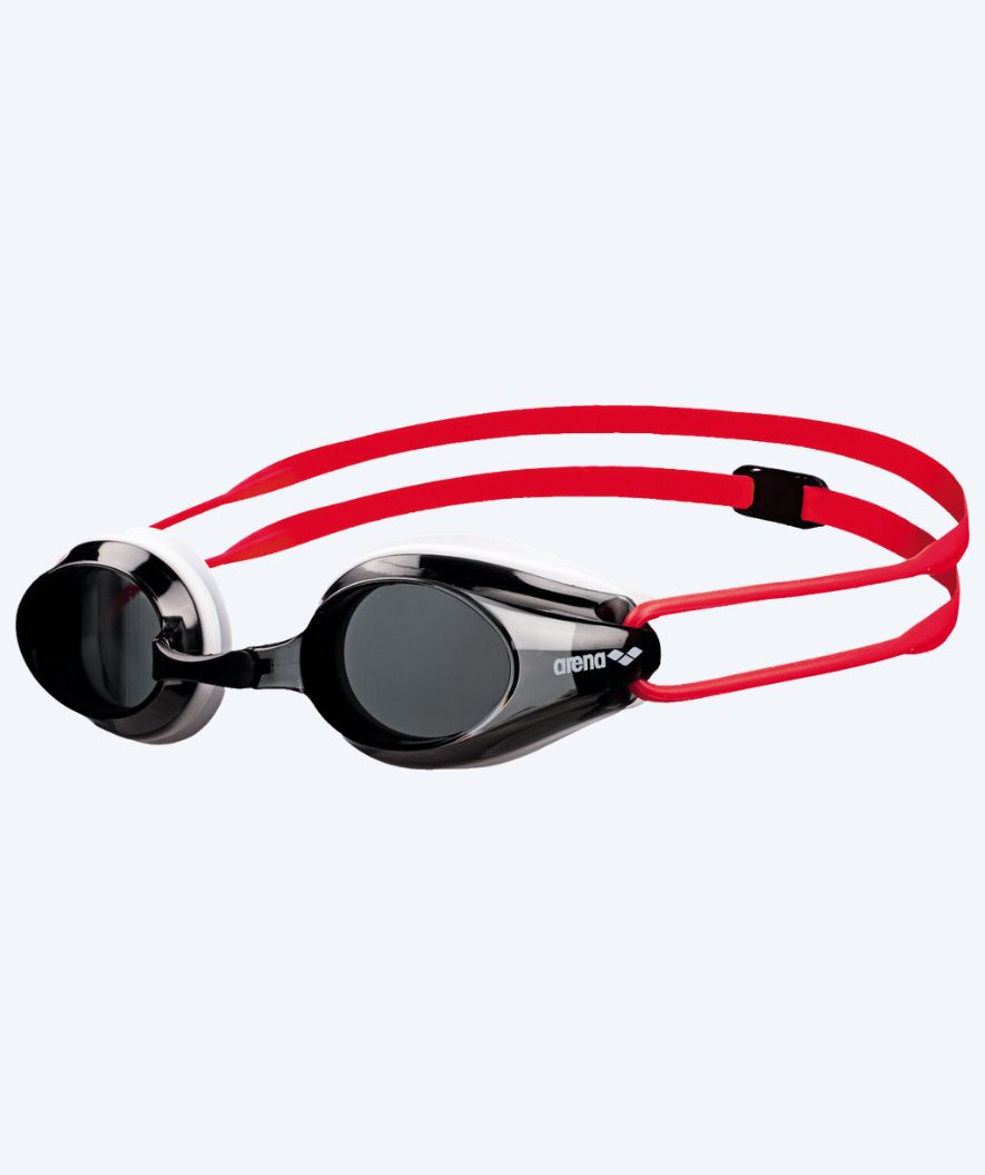 Arena Wettkampf Schwimbrille für Kinder (6-12) - Tracks - Weiß (Smoke Scheiben)