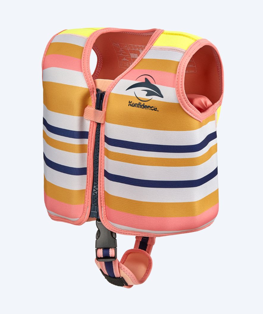 Konfidence Schwimmweste für Kinder (2-12) - Original - Gelb/hellrosa