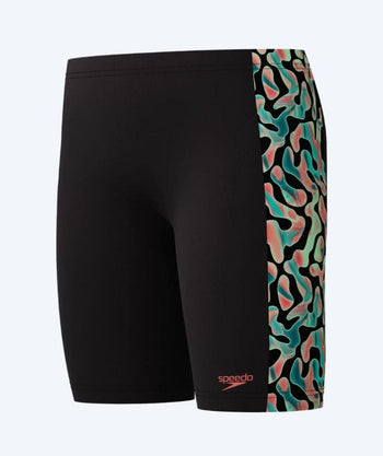 Speedo lange Badehose für Jungen - Digital Panel - Schwarz/Grün