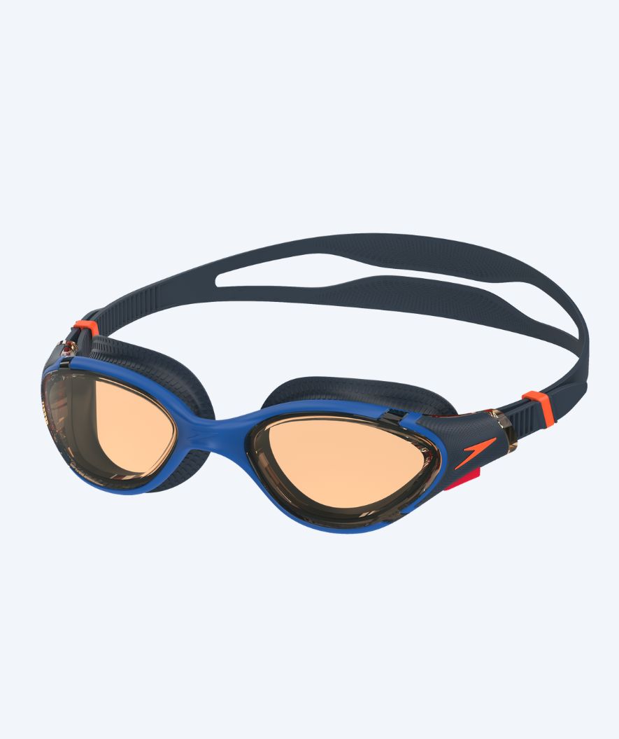 Speedo Schwimmbrille fürs Training - Biofuse 2.0 - Dunkelblau/orange