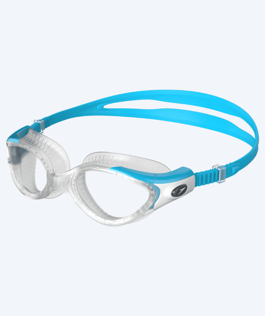 Speedo Schwimmbrille für Damen - Biofuse Flexiseal - Hellblau (Transparente Linsen)