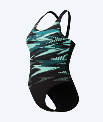 Speedo Badeanzug für Damen - Hyperboom Placement Muscleback - Schwarz/türkis