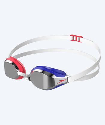 Speedo Elite Schwimmbrille - Fastskin Speedsocket 2 Mirror - Blau/rot
