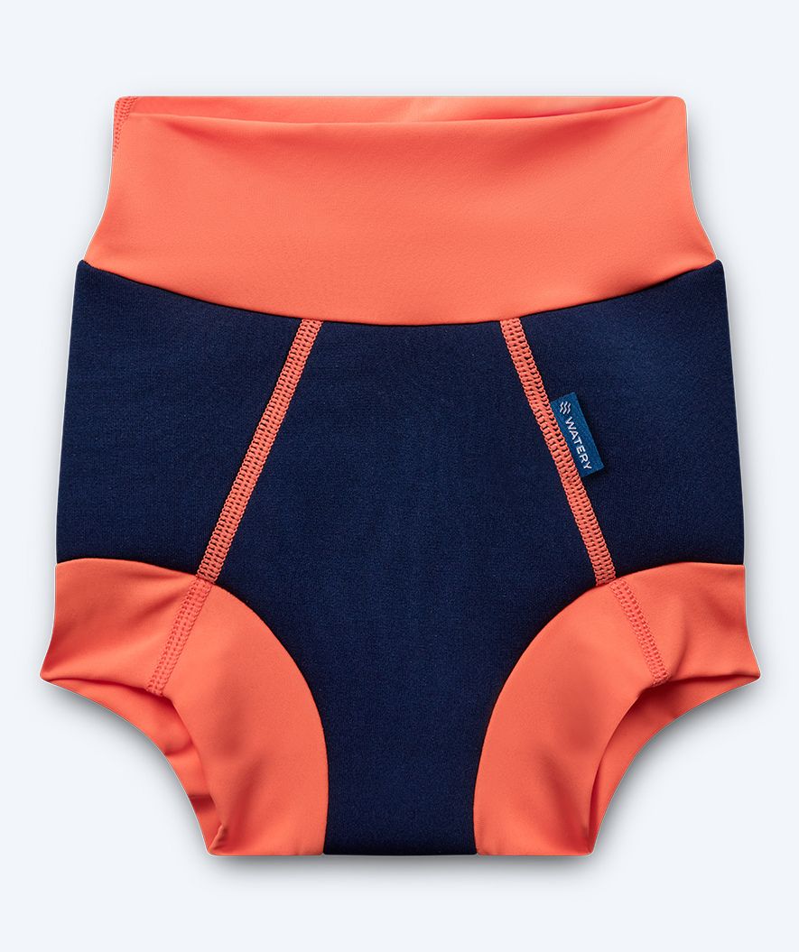 Watery Windelbadehose für Kinder - Neopren Swim Nappy - Atlantic Orange