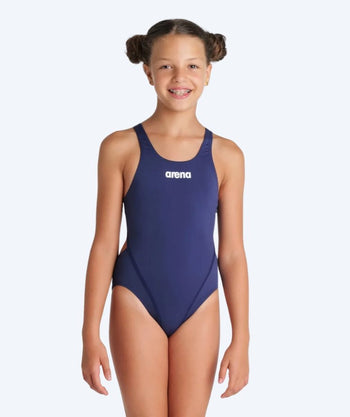 Arena Badeanzug für Mädchen - Team Swim Tech Solid - Dunkelblau