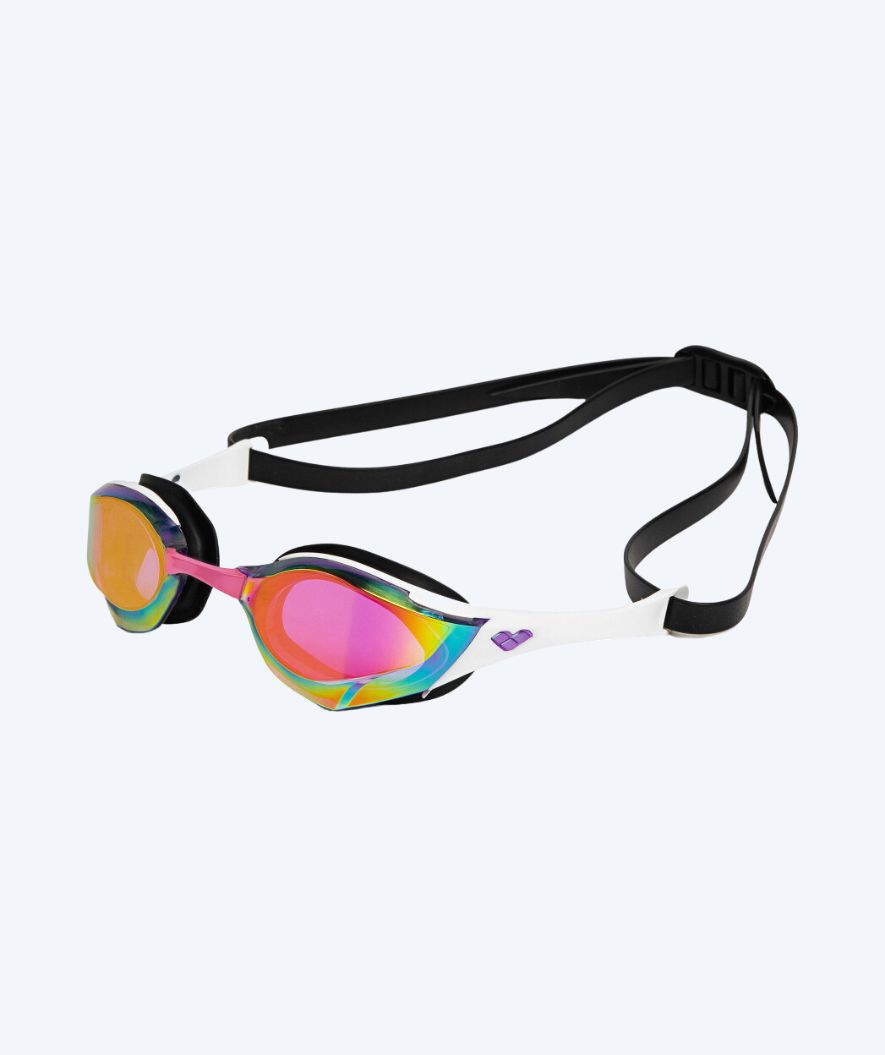 Arena Elite Schwimmbrille - Cobra Edge SWIPE Mirror - Weiß/schwarz (Mirror Linse)