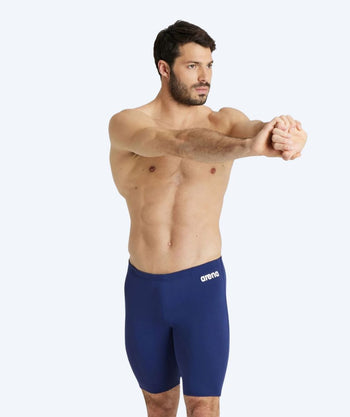 Arena lange Badehose für Herren - Team Swim Solid - Dunkelblau/Weiss