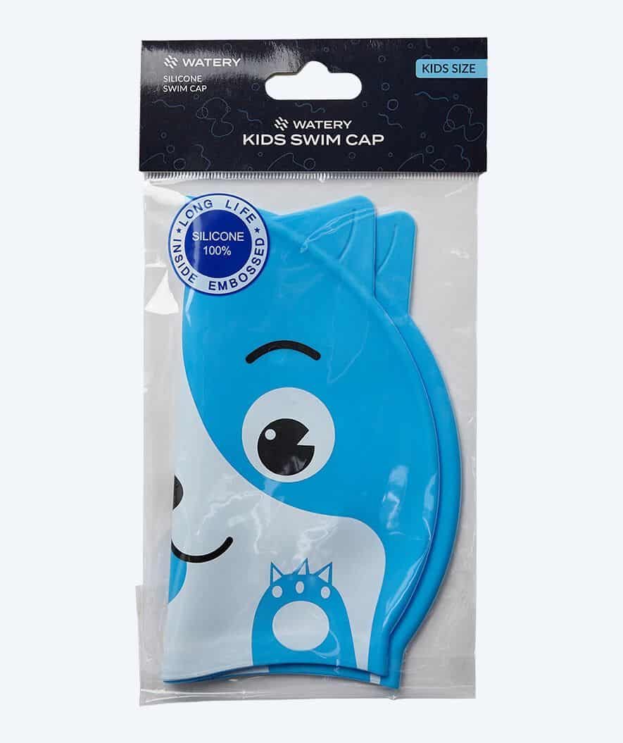 Watery Badekappe für Kinder - Dashers - Cat - Hellblau