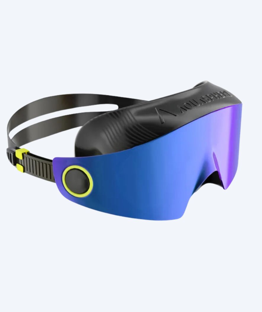 Aquasphere Schwimmmaske - DEFY. Ultra Indigo - Schwarz/blau (Mirror Scheiben)