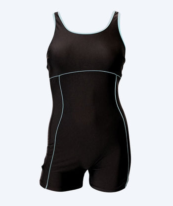 Mirou Badeanzug mit Bein für Damen - 244S - Hellblau/schwarz