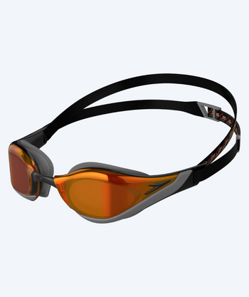 Speedo Elite Schwimmbrille - Fastskin Pure Focus Mirror - Schwarz/rot